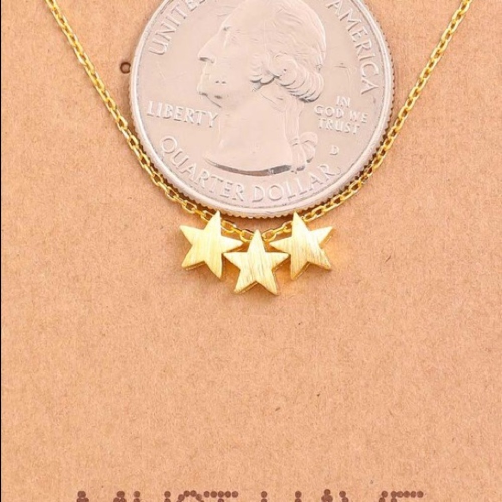 Mini 3 Stars Necklace - Picture 2 of 3